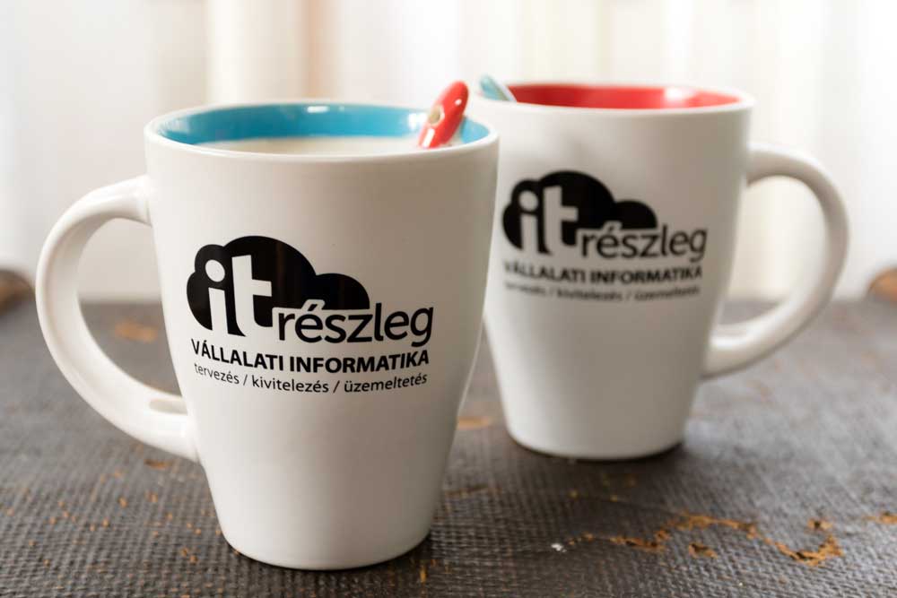 Magas hőfok, emblémázott, bögre